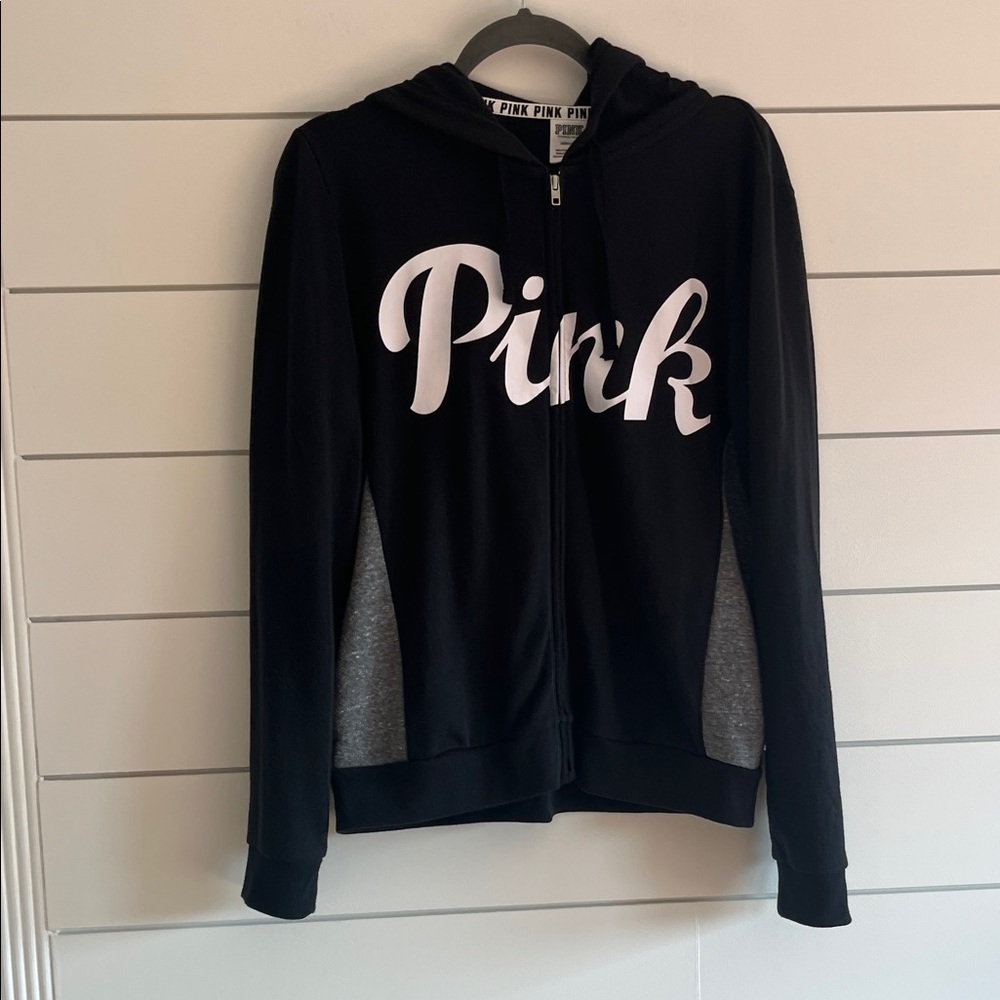 Victoria's Secret PINK Black Hoodie Size Large